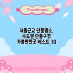 서울근교 단풍명소, 수도권 단풍구경 가볼만한곳 베스트 10