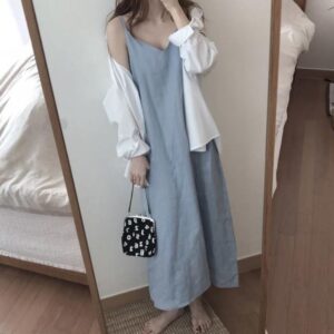 “끈 나시 원피스 슬립 민소매 여름 롱원피스 슬리브리스 휴양지 동남아룩” 솔직 리뷰, 여름 필수템