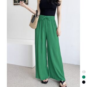 다낭옷차림 베트남 동남아 여행룩 린넨 플리츠 와이드 찰랑팬츠, 필수템으로 찬사