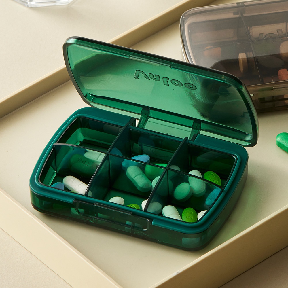 브라이튼 6칸 휴대용 요일별 미니 알약 소분 약통케이스, 여행 필수템으로 추천해요