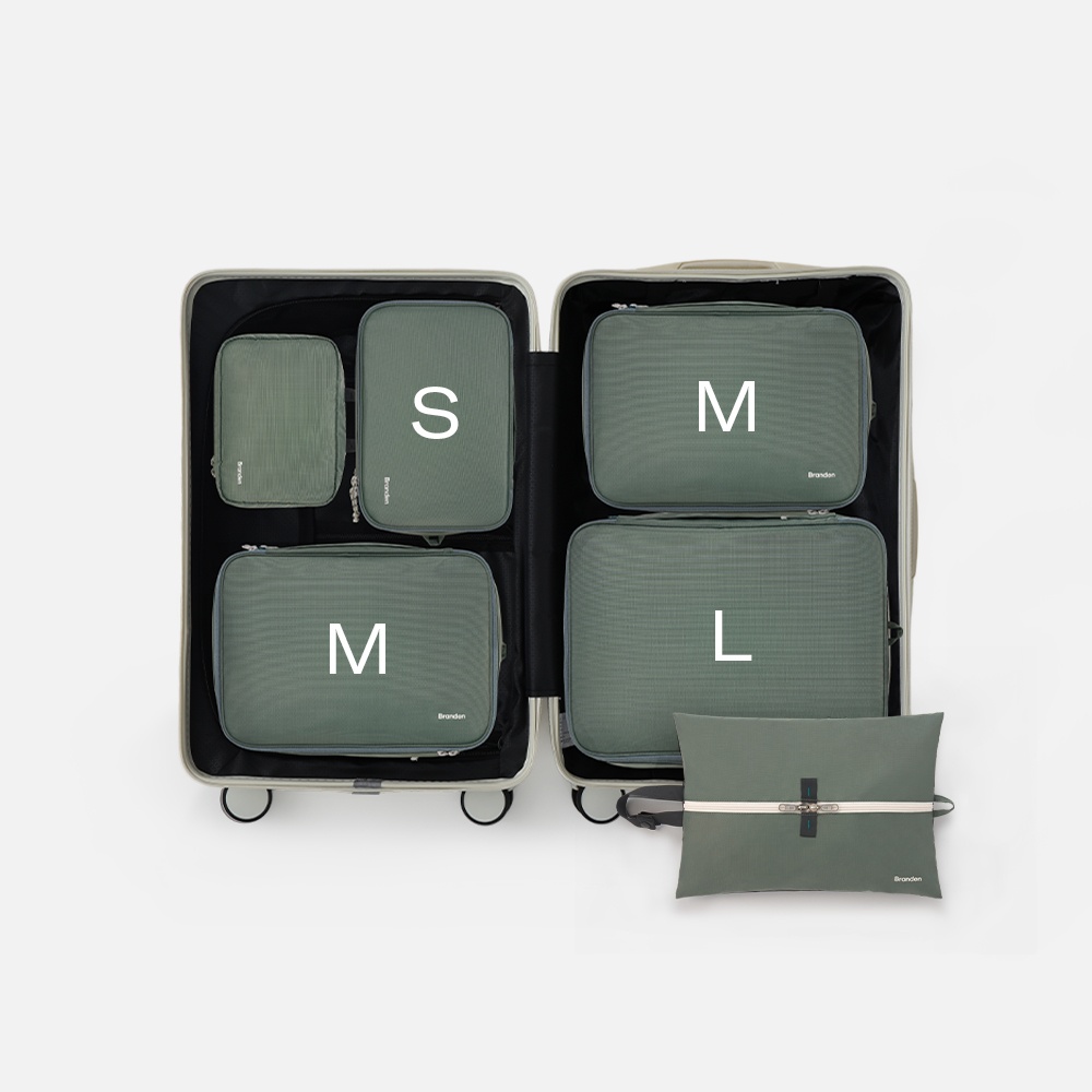 “브랜든 여행 압축 파우치 세트 S+M+M+L+워시백+멀티 파우치 캐리어 정리백” 솔직 후기, 여행 필수템 인정