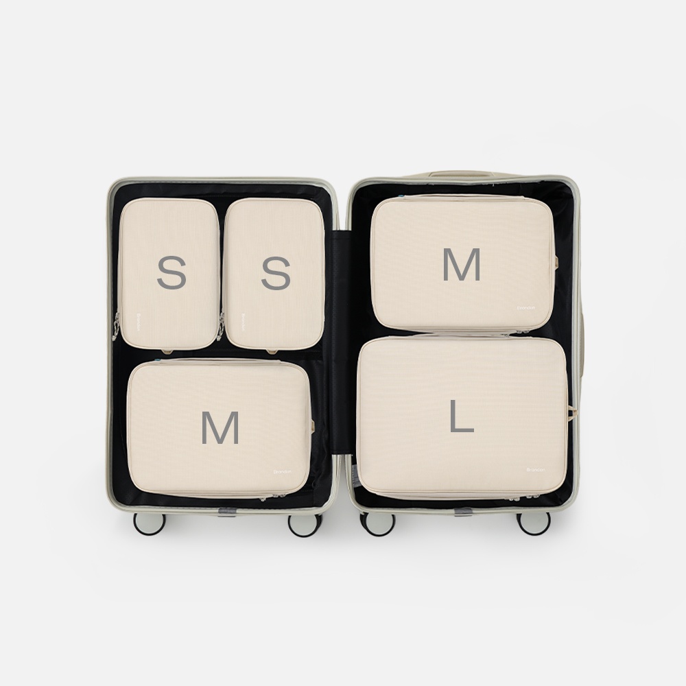 브랜든 여행 압축 파우치 세트 S+S+M+M+L 캐리어 정리백 솔직 사용 후기