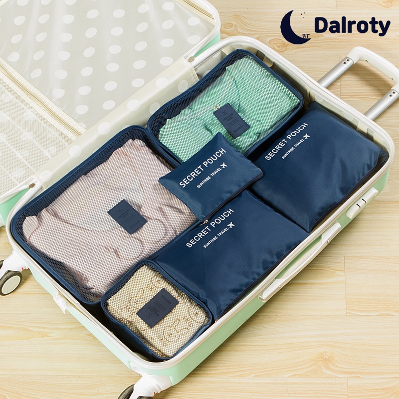 여행용파우치 캐리어 정리백 가방 짐싸기 6종세트 필수템 추천