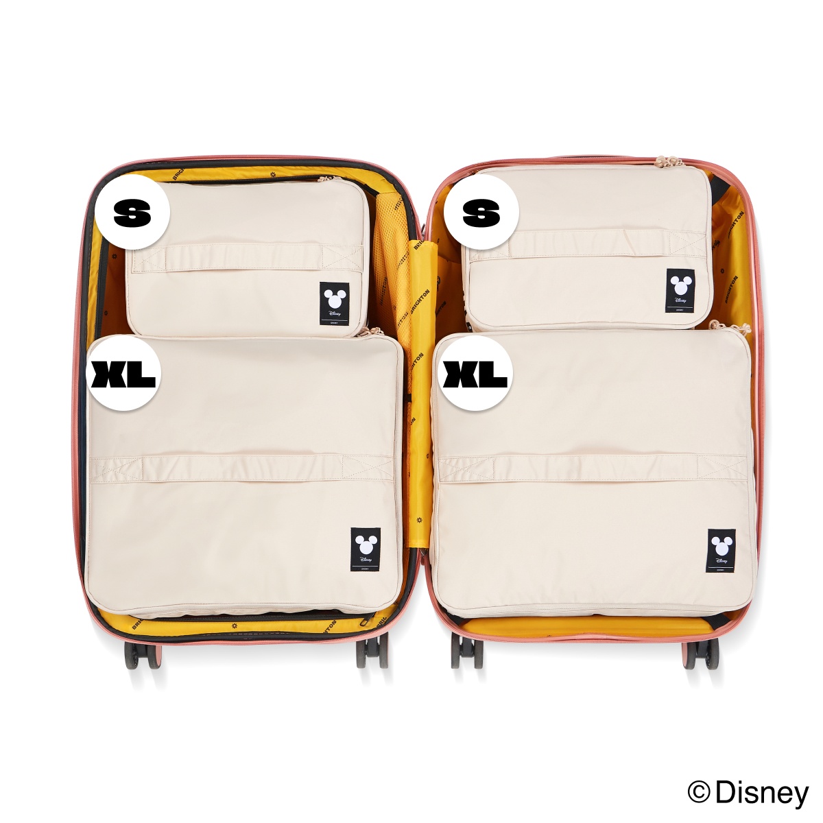 휴대가 간편한 디즈니 킵풀S+S+XL+XL 압축파우치, 모든 여행 준비가 끝났어요